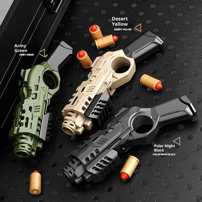 Soft Bullet Toy Gun with Shell Ejection | Mechanical Decompression Fidget Toy & Clicker Blaster