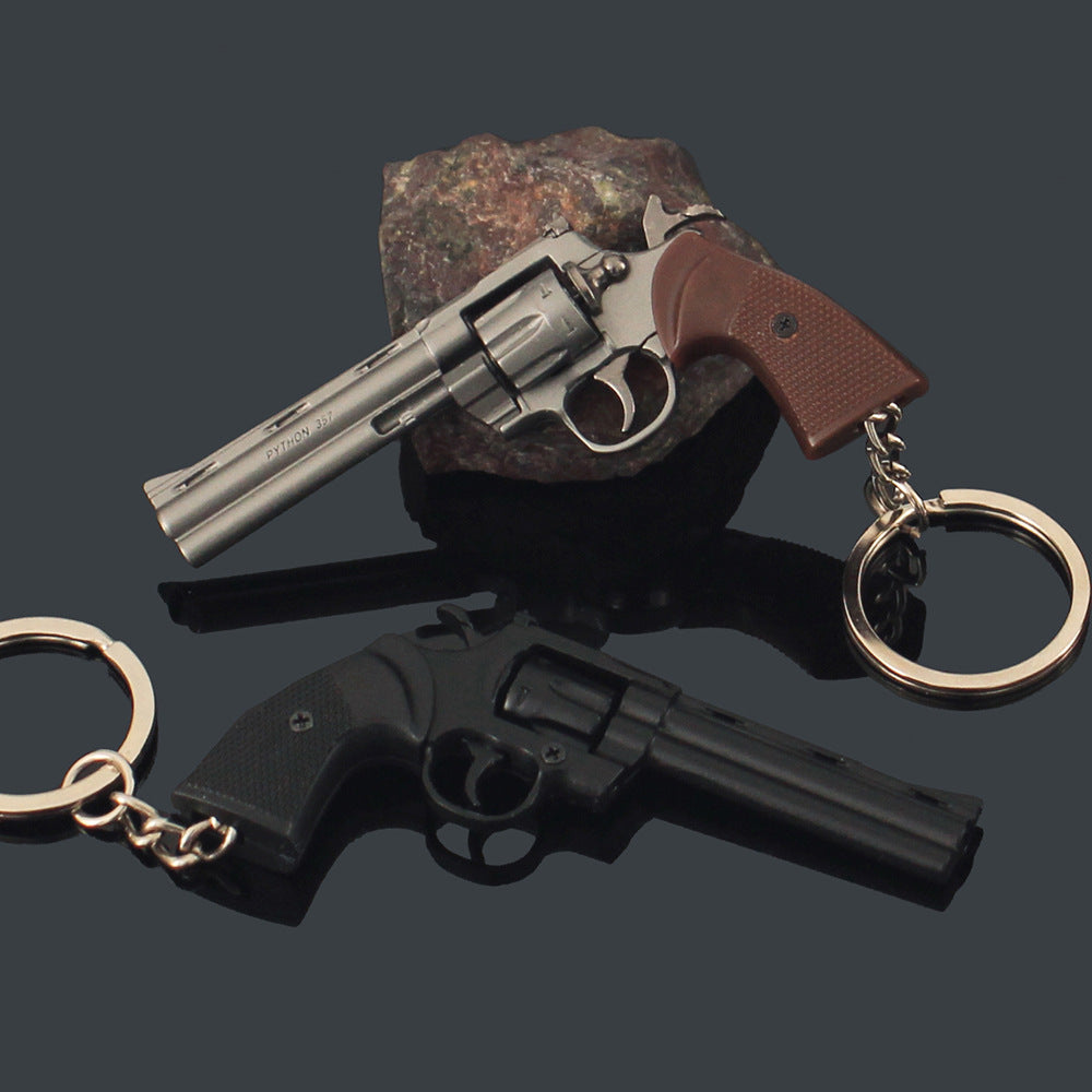 Metal Mini Gun Model Keychain | Disassemblable Toy Pistol EDC Keyring & Bag Charm