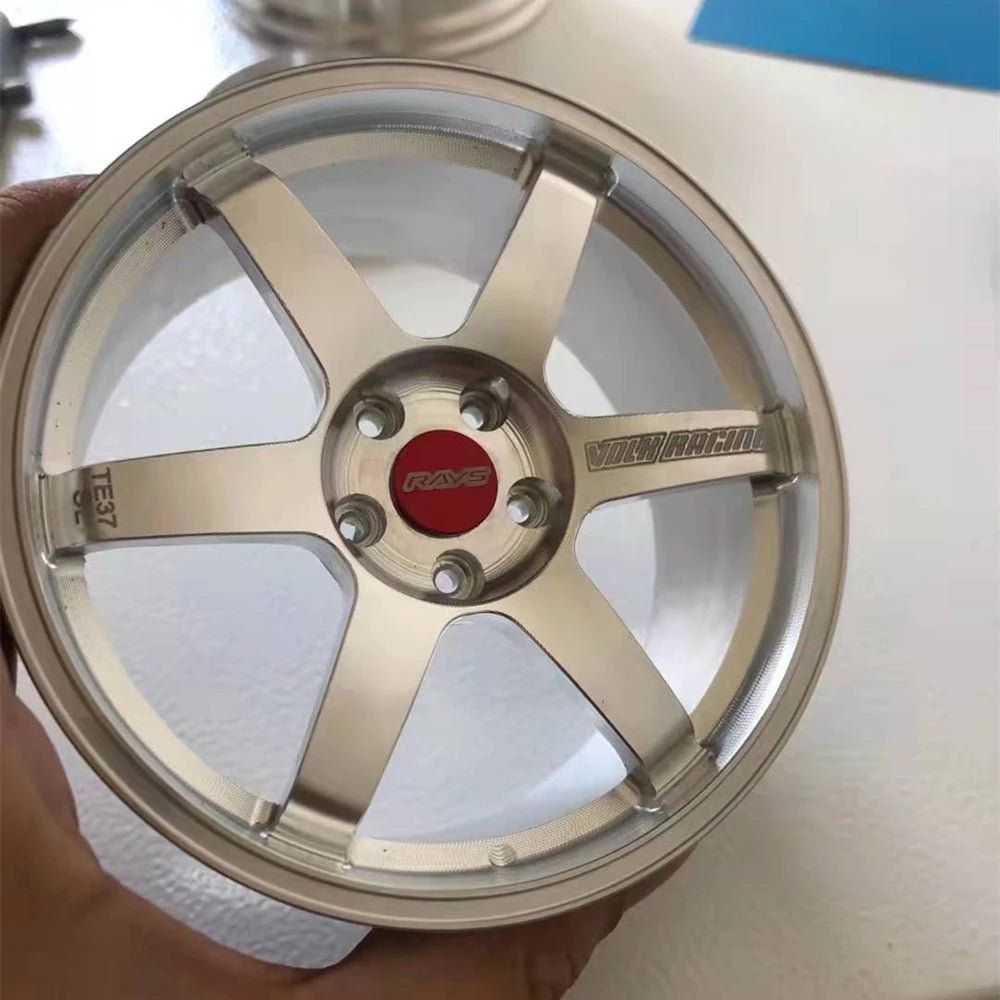 1:5 Scale Forged Wheel Model Set – Mini Alloy Rim Collectible with Display Stand
