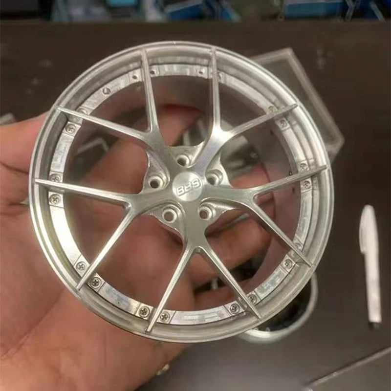 1:5 Scale Forged Wheel Model Set – Mini Alloy Rim Collectible with Display Stand