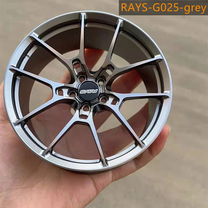 1:5 Scale Forged Wheel Model Set – Mini Alloy Rim Collectible with Display Stand
