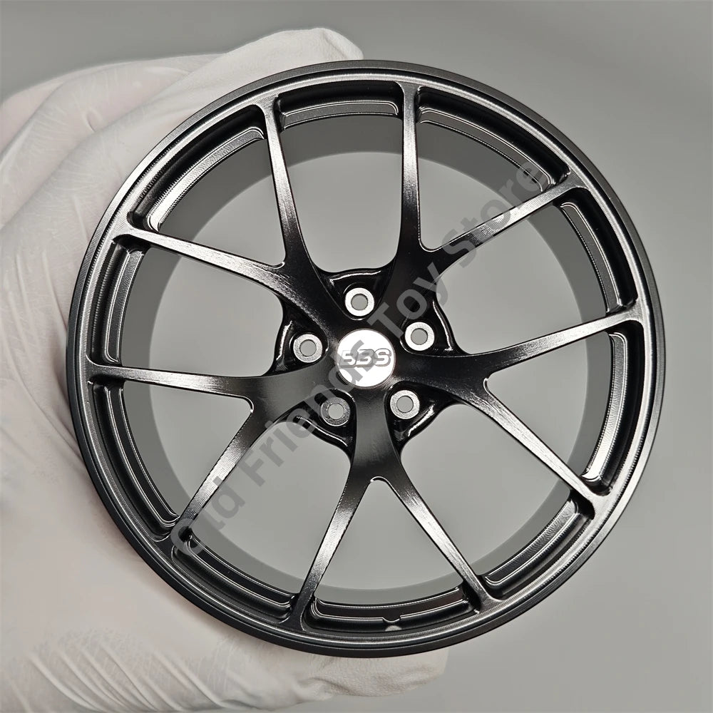 1:5 Scale Forged Wheel Model Set – Mini Alloy Rim Collectible with Display Stand