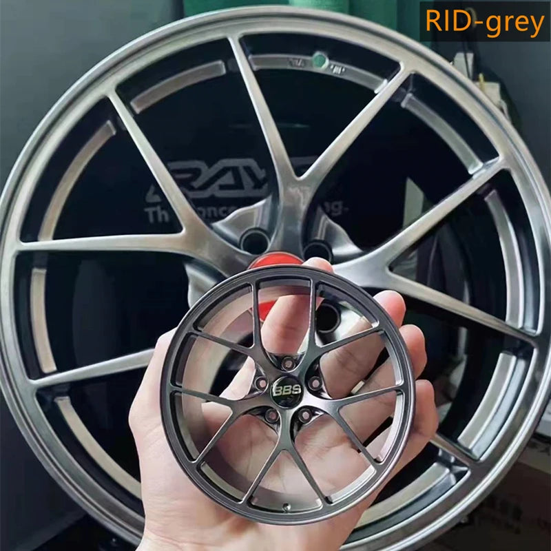 1:5 Scale Forged Wheel Model Set – Mini Alloy Rim Collectible with Display Stand