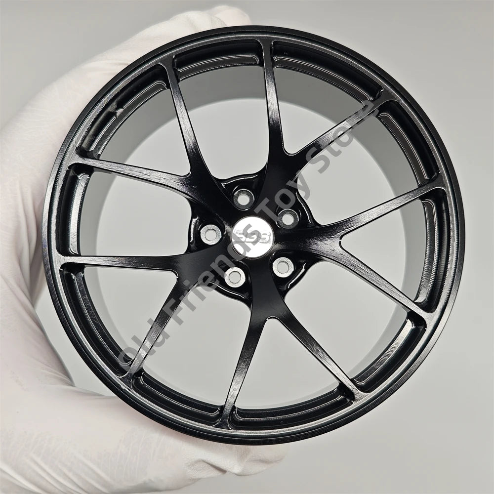 1:5 Scale Forged Wheel Model Set – Mini Alloy Rim Collectible with Display Stand