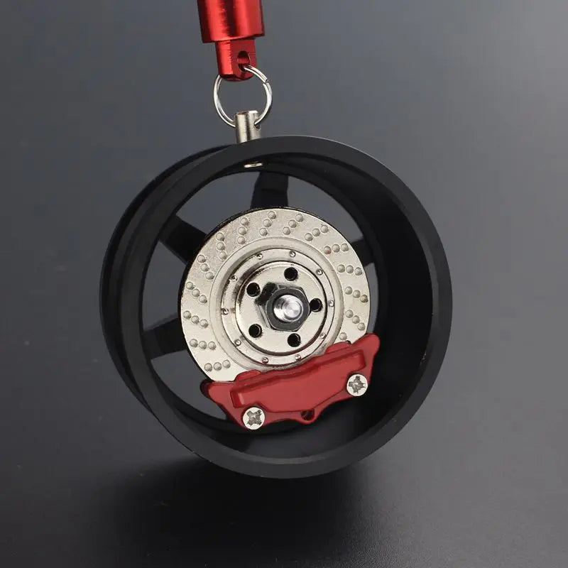 Racing Style Wheel Pendant with Shock Absorber – Auto Mirror Hanging Ornament