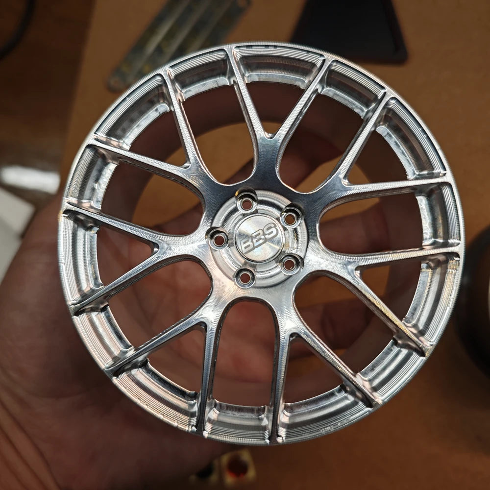 1:5 Scale Forged Wheel Model Set – Mini Alloy Rim Collectible with Display Stand