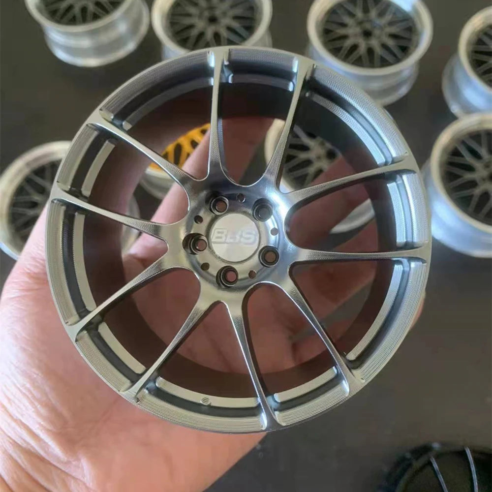 1:5 Scale Forged Wheel Model Set – Mini Alloy Rim Collectible with Display Stand