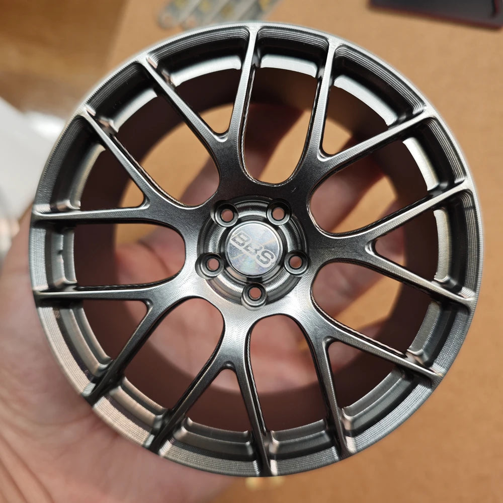 1:5 Scale Forged Wheel Model Set – Mini Alloy Rim Collectible with Display Stand