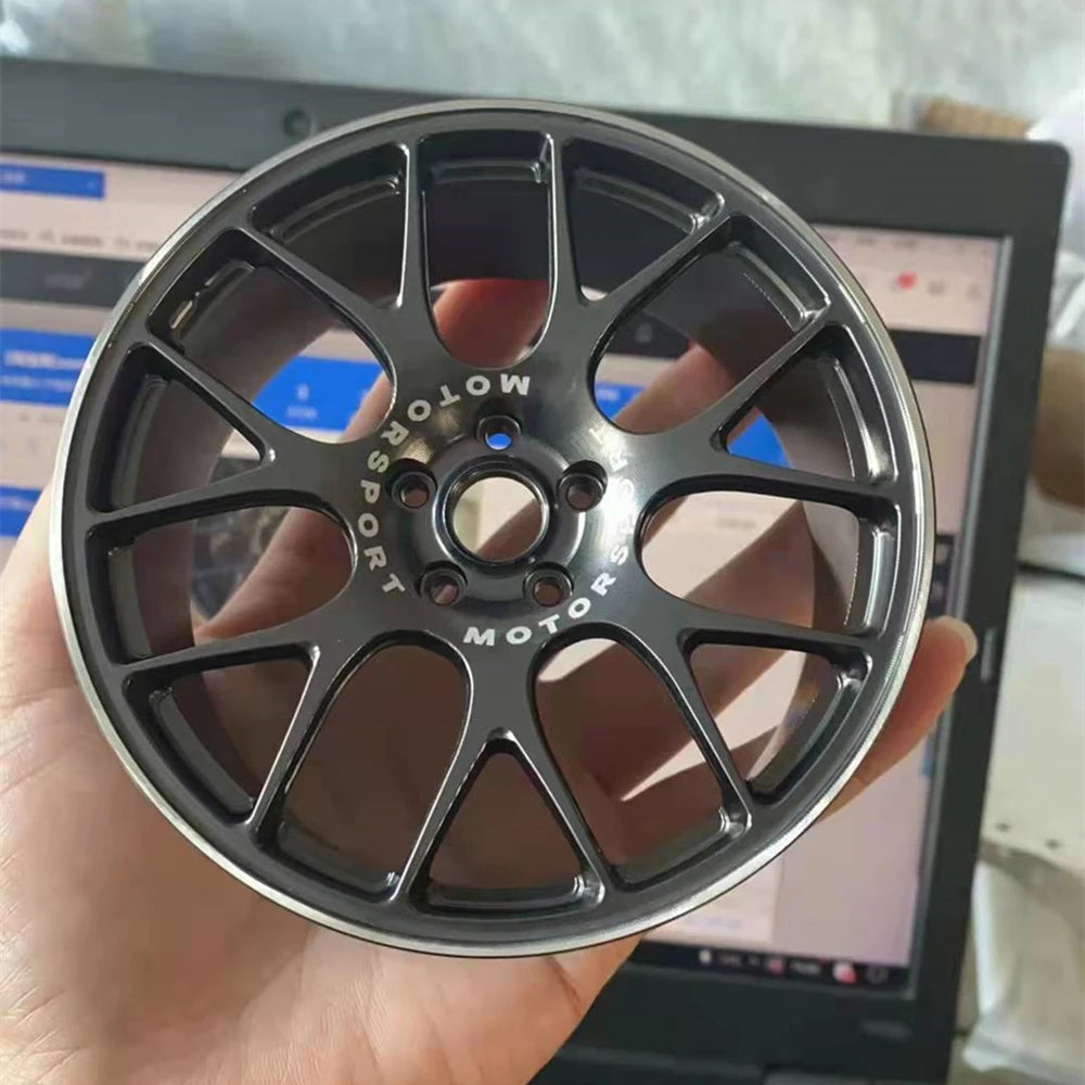 1:5 Scale Forged Wheel Model Set – Mini Alloy Rim Collectible with Display Stand