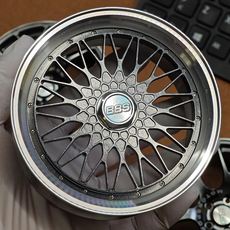 1:5 Scale Forged Wheel Model Set – Mini Alloy Rim Collectible with Display Stand