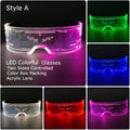 LED Luminous Visor Glasses – Futuristic Neon Rave & Festival Light Up Eyewear