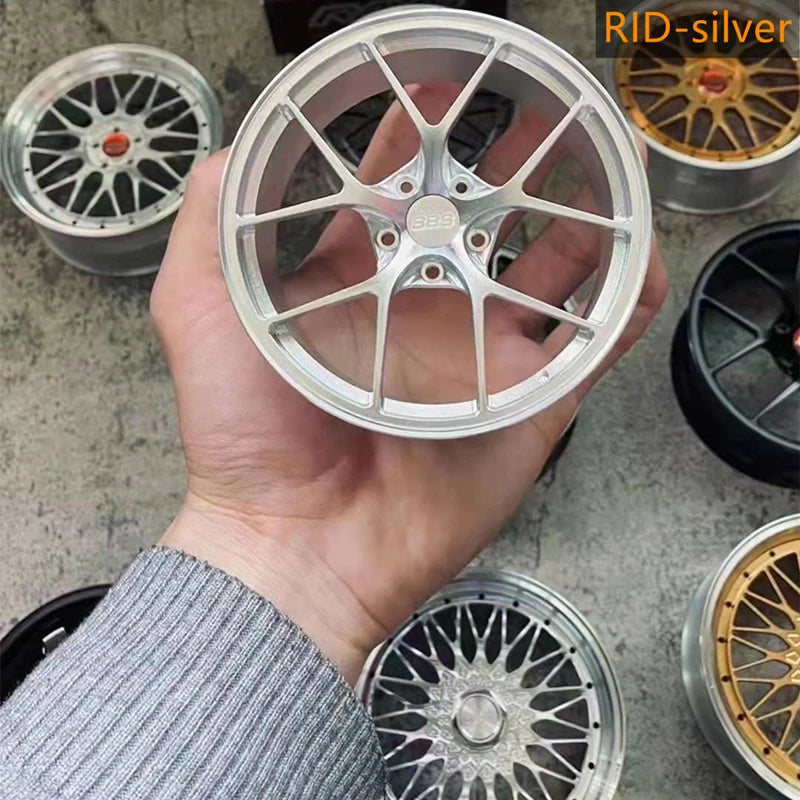 1:5 Scale Forged Wheel Model Set – Mini Alloy Rim Collectible with Display Stand