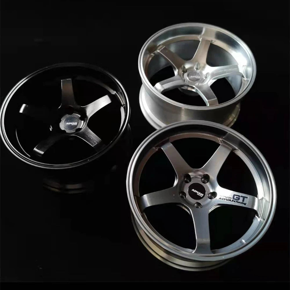 1:5 Scale Forged Wheel Model Set – Mini Alloy Rim Collectible with Display Stand