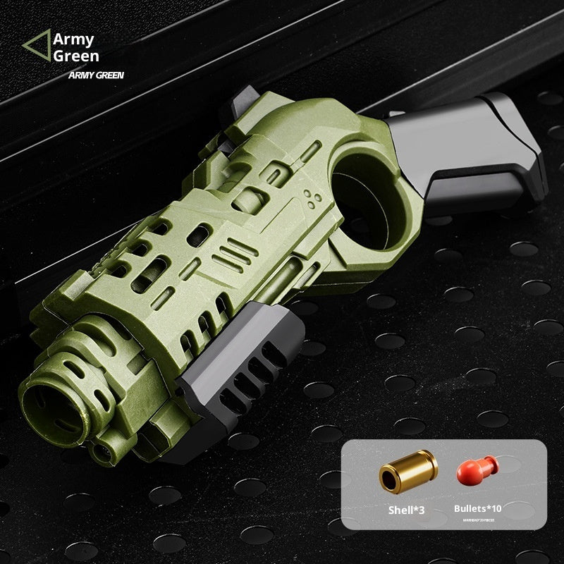 Soft Bullet Toy Gun with Shell Ejection | Mechanical Decompression Fidget Toy & Clicker Blaster