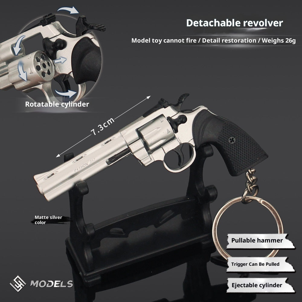 Metal Mini Gun Model Keychain | Disassemblable Toy Pistol EDC Keyring & Bag Charm